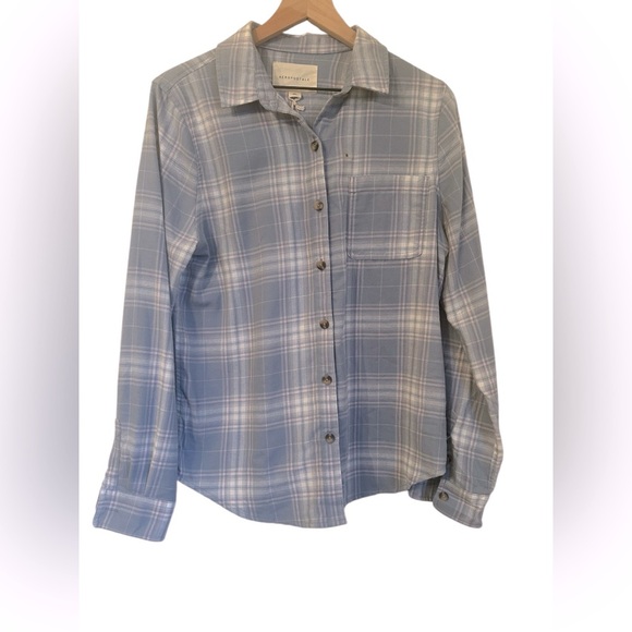 Aeropostale Super Soft Blue Plaid Flannel Short Size M New With Tags - Picture 1 of 14
